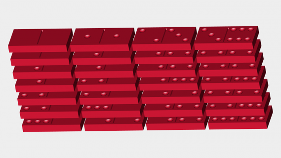 dominoes redpah 3d print model - Mito3D