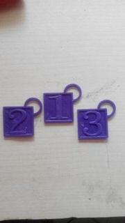 number keychain tag 1-15 redpah 3d print model - Mito3D