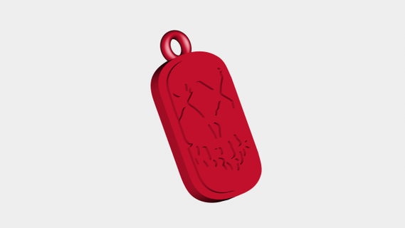 suicide squad keychain pendant redpah 3d print model - Mito3D