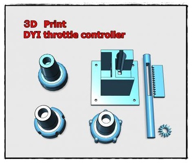 dyi throttle controller-flightsim redpah 3d print model - Mito3D