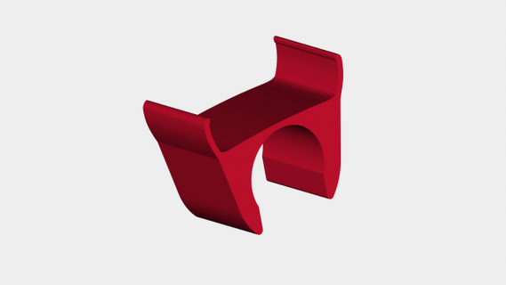 clip montare ghiaia manubrio 22 mm rossa 3d print model - Mito3D