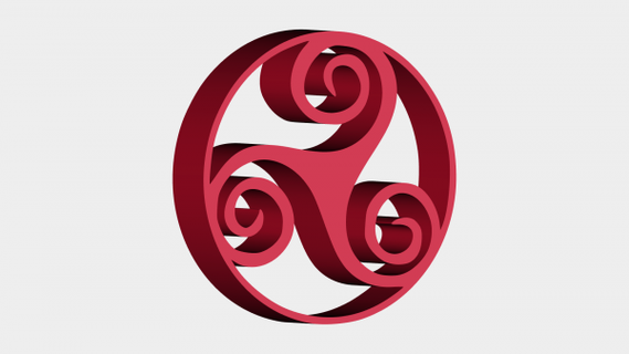 infinito simbol rossa 3d print model - Mito3D