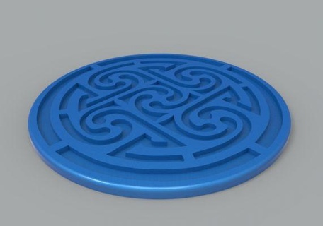 celtic coaster redpah 3d print model - Mito3D