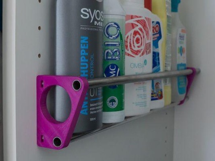 bottle storage attached shelf holes redpah 3d print model - Mito3D