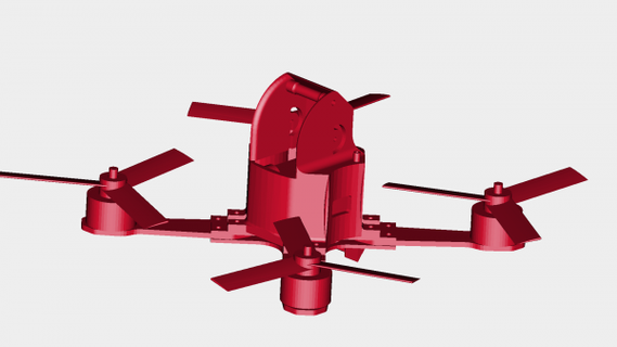 210 drone Cadre redpah 3d print model - Mito3D