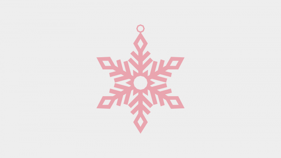 snowflake ornament redpah 3d print model - Mito3D