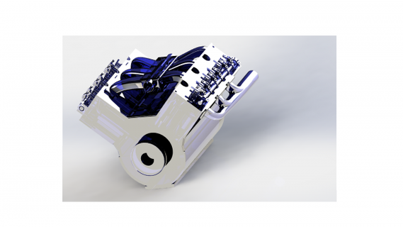 v6 moteur redpah 3d print model - Mito3D