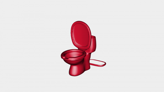 toilet ashtray redpah 3d print model - Mito3D