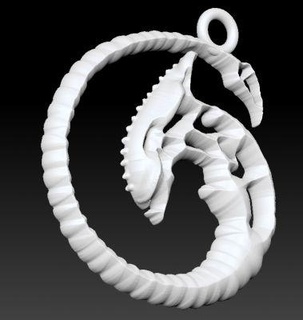 alien pendant redpah 3d print model - Mito3D