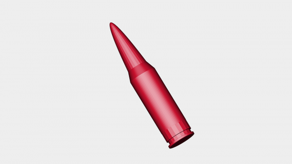 proiettile puntello rossa 3d print model - Mito3D