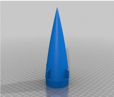 50 52mm Ajax estilo nariz cone redpah 3d print model - Mito3D