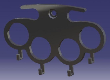 knuckle duster hanger rossa 3d print model - Mito3D
