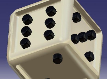dice cube redpah 3d print model - Mito3D