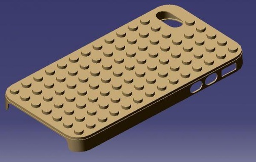 i phone 4s Lego Astuccio guaina rossa 3d print model - Mito3D