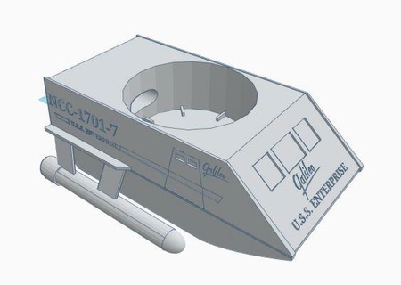 amazon dot star trek shuttle holder redpah 3d print model - Mito3D