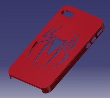 i phone 4s spider Astuccio guaina rossa 3d print model - Mito3D