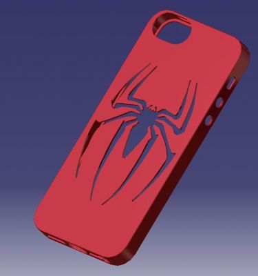 iphone 5s spider case redpah 3D print model - Mito3D