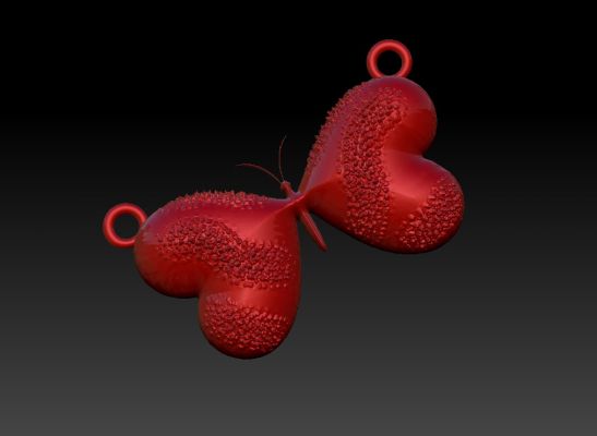 cœur papillon redpah 3D print model - Mito3D