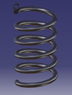 spirale orecchini rossa 3d print model - Mito3D
