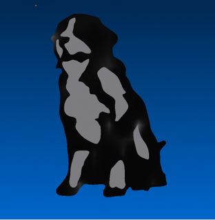 bernese mountain dog pendant key ring redpah 3d print model - Mito3D