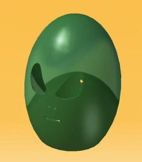 easter aliens egg redpah 3d print model - Mito3D