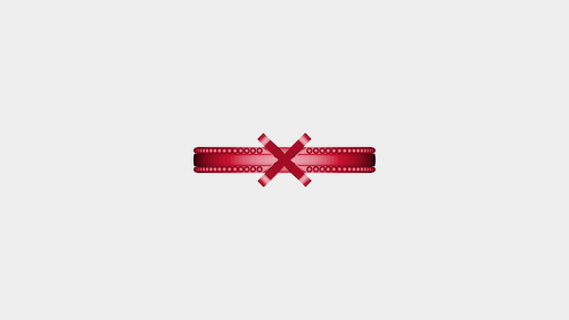 gratuito 3d gioielleria cad modello solitario nozze squillare rossa 3d print model - Mito3D
