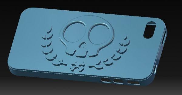 iphone 4s skull case vol2 redpah 3d print model - Mito3D