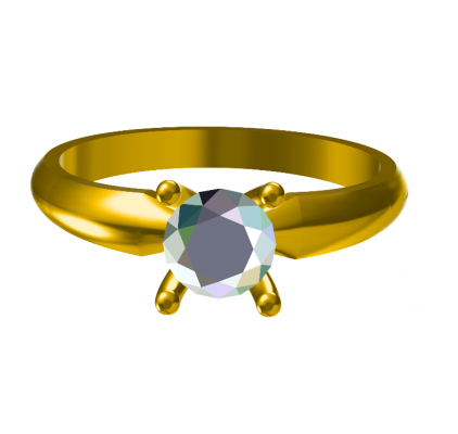 Schmuck 3d cad Modell Solitär Hochzeit Ring redpah 3D print model - Mito3D