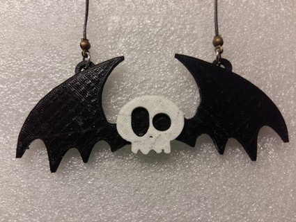bat skull pendant colors redpah 3d print model - Mito3D