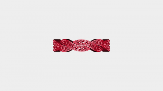 gioielleria 3d cad modello infinito squillare rossa 3d print model - Mito3D