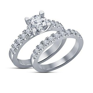 jewelry 3d cad model wedding bridal ring set redpah 3d print model - Mito3D