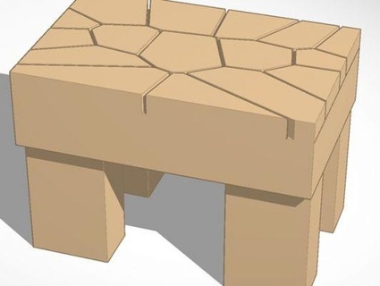 voronoi table redpah 3d print model - Mito3D