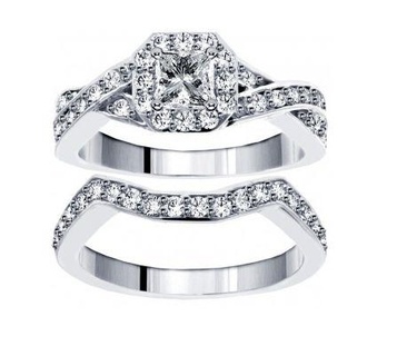 joalheria 3d cafajeste modelo Casamento nupcial anel conjunto redpah 3d print model - Mito3D