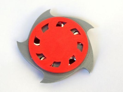 circular blade style spinner m8 nuts redpah 3d print model - Mito3D