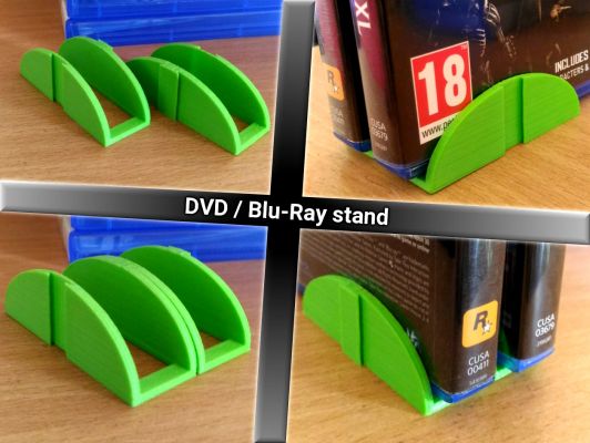 empilable DVD blu ray supporter titulaire soutien redpah 3D print model - Mito3D