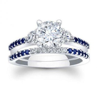 3d jewelry cad fire beautiful bridal ring set redpah 3d print model - Mito3D