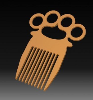 knuckle-duster comb redpah 3d print model - Mito3D