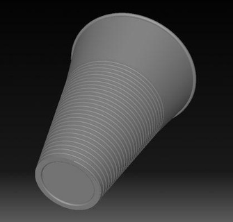 plastic cup redpah 3d print model - Mito3D