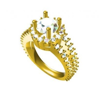 design jewelry 3d cad model engagement ring redpah 3d print model - Mito3D