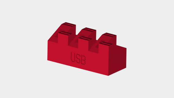 usb sd card holder redpah 3d print model - Mito3D