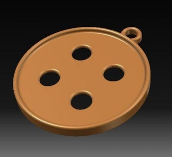 button earrings redpah 3d print model - Mito3D