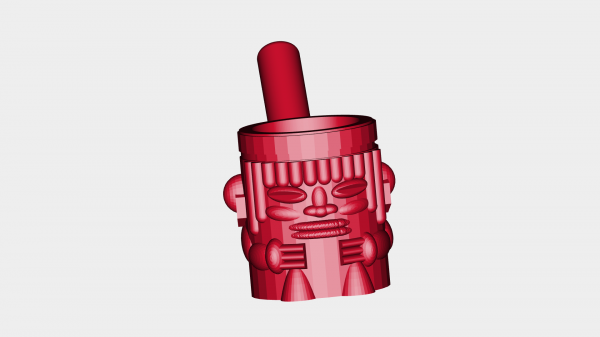 tiki dekoratif boru redpah 3D print model - Mito3D