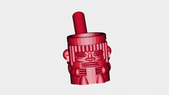 tiki decorativo tubo redpah 3d print model - Mito3D