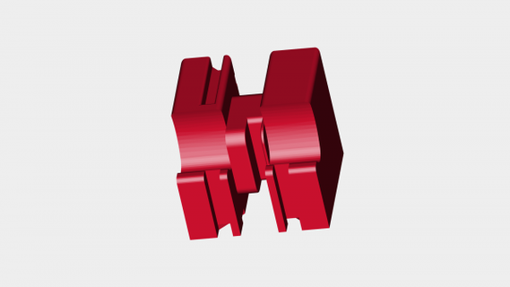 Mela auricolare titolare supporto rossa 3d print model - Mito3D