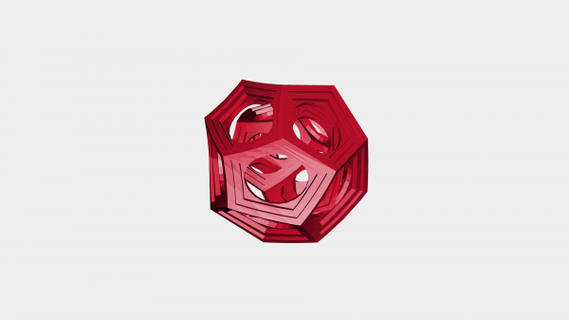 dodecahedron twist redpah 3d print model - Mito3D