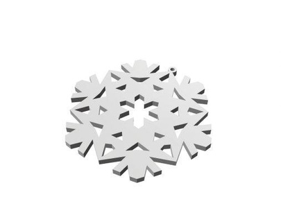 Navidad copo nieve ornamento 2 redpah 3d print model - Mito3D