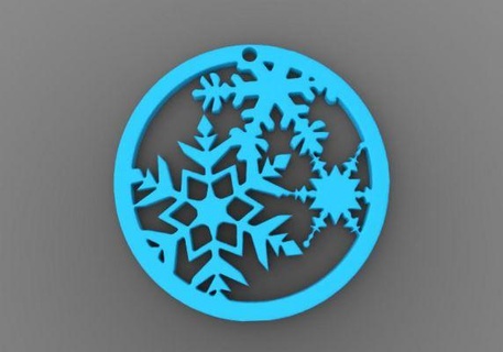 christmas snowflake redpah 3d print model - Mito3D