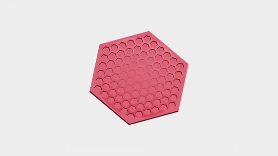 Hexagon Untersetzer redpah 3d print model - Mito3D
