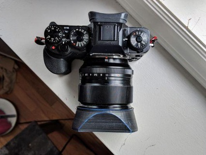 fujifilm 56mm 12 lens hood + cap redpah 3d print model - Mito3D