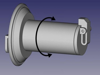 giratório zortrax m300 spool holder redpah 3d print model - Mito3D
